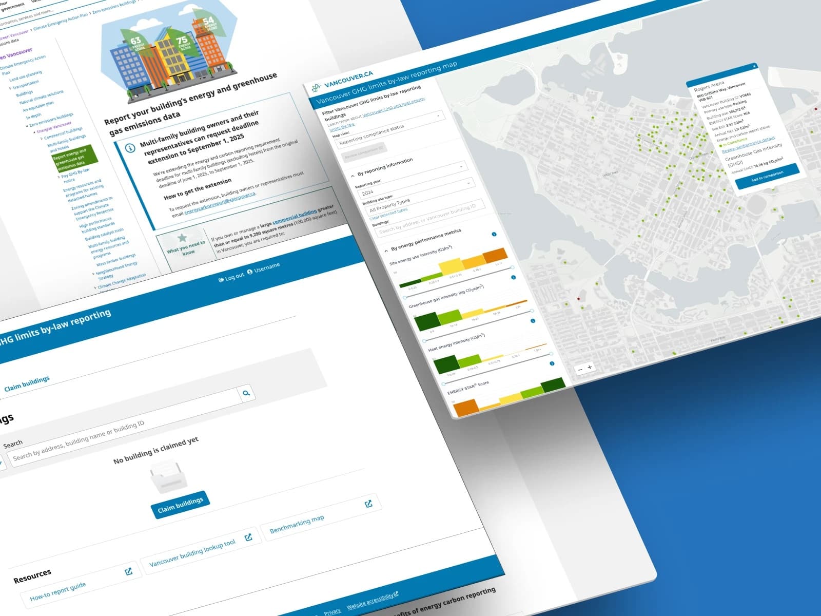 Energize Vancouver app screenshots